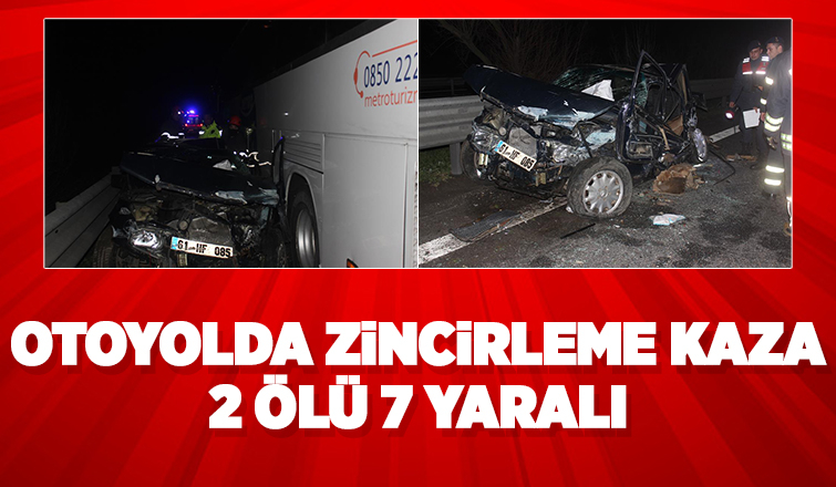 TEM Otoyolu'nda feci kaza: 2 ölü, 7 yaralı