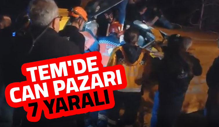TEM Otoyolu'nda feci kaza: 7 yaralı
