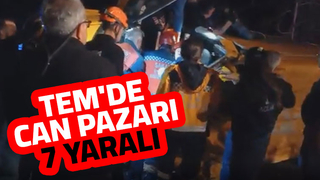 TEM Otoyolu'nda feci kaza: 7 yaralı