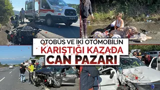 Otoyolda kaza 12 yaralı