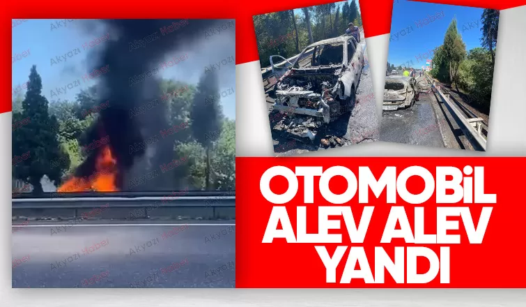 Otomobil alev topuna döndü