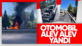 Otomobil alev topuna döndü