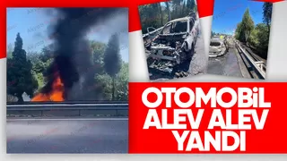 Otomobil alev topuna döndü