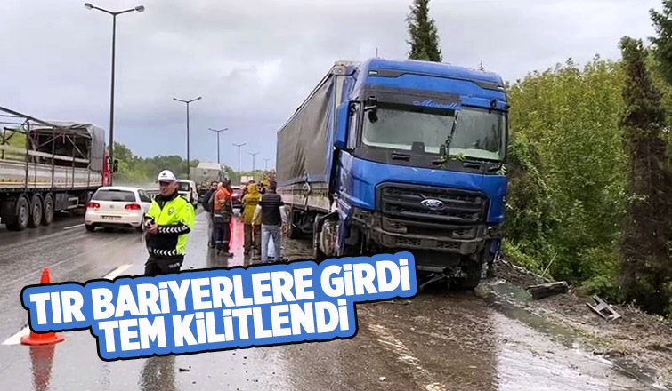 TEM Otoyolunda kaza