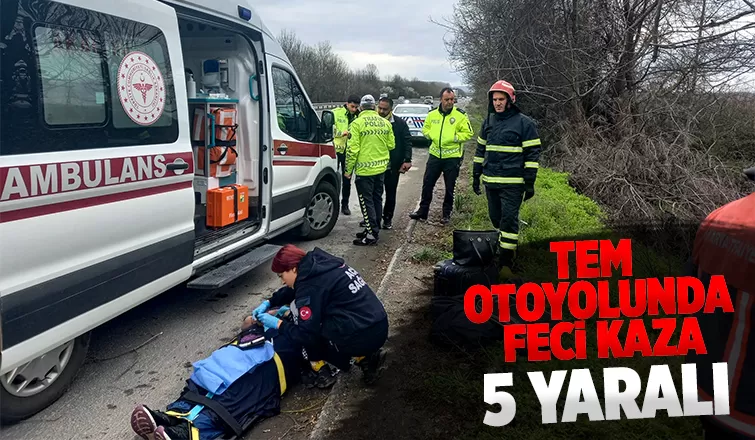 TEM Otoyolunda Kaza
