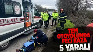 TEM Otoyolunda Kaza