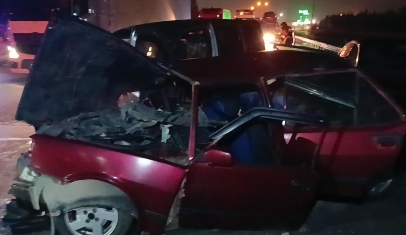 TEM’de 3 araçlı kaza: 4 yaralı