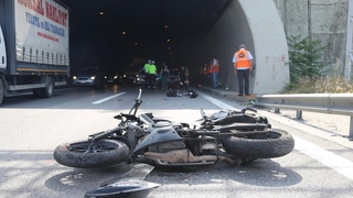 TEM’de korkunç kaza; 1 ölü, 1 ağır yaralı