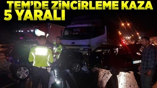 TEM’de zincirleme kaza: 5 yaralı