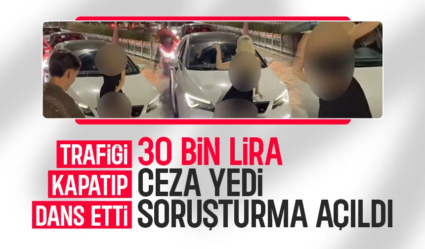 Tepki çeken olay; Trafiği kapatıp dans etti