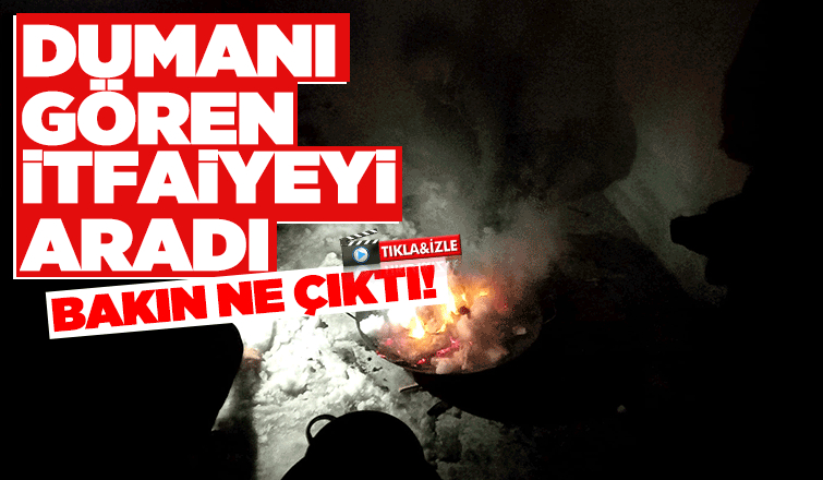 Terasta yakılan mangal ekipleri alarma geçirdi