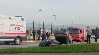 Terminal önünde feci kaza