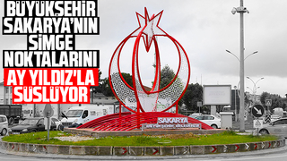 Terminali Kavşağı Ay Yıldız'la süslendi