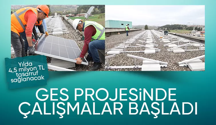Terminalin çatısına kuruluyor,  4,5 milyon TL tasarruf sağlanacak;