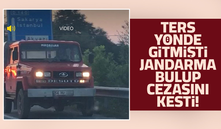 Ters yönde giden sürücü cezadan kurtulamadı