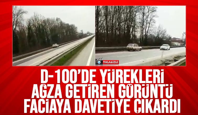 Ters yöne giren sürücü faciaya davetiye çıkardı