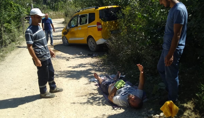 Ticari taksi kaza yaptı: 1 yaralı