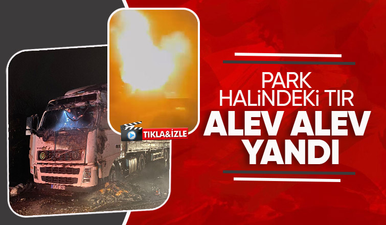 Tır alev topuna döndü