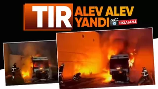 Tır alev topuna döndü