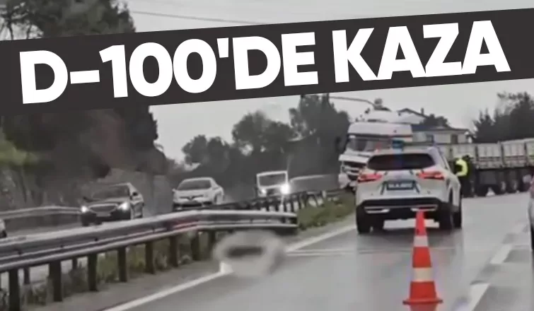 Tır bariyerlere çarptı