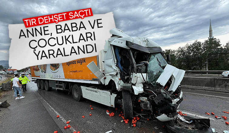 Tır içerisinde sıkışan anne ile çocuğunu itfaiye kurtardı