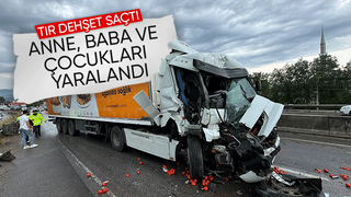 Tır içerisinde sıkışan anne ile çocuğunu itfaiye kurtardı