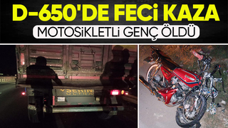 Tıra çarpan motosikletli genç hayatını kaybetti