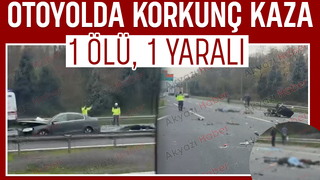 Tıra çarpan otomobil parçalandı: 1 ölü, 1 yaralı