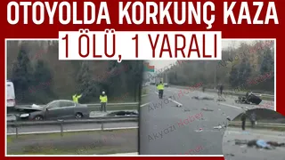 Tıra çarpan otomobil parçalandı: 1 ölü, 1 yaralı