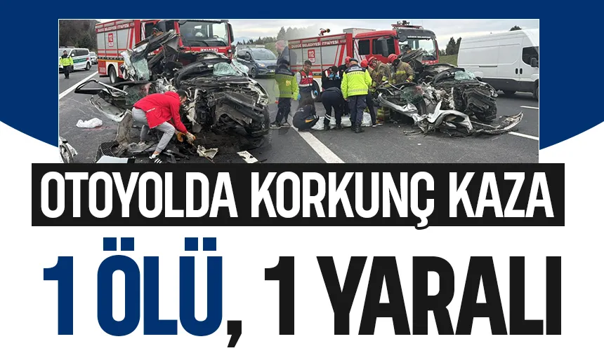 Tıra çarpan otomobilde 1 kişi öldü, 1 kişi yaralı