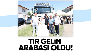 Tırı gelin arabası yaptılar