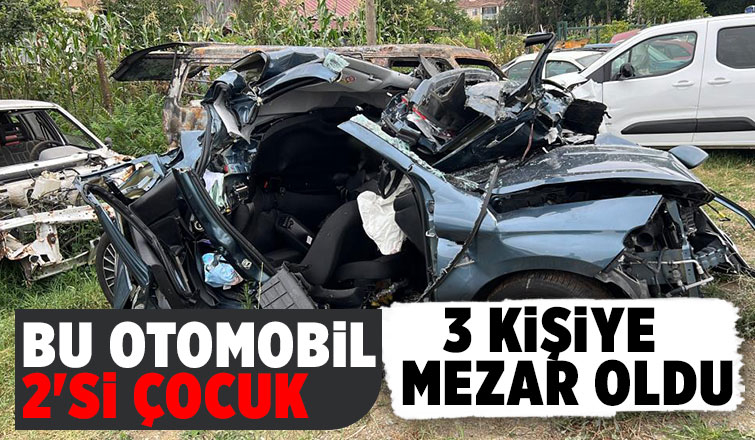 Tırın biçtiği otomobilde ölen 3 kişinin cenazeleri İstanbul’a gönderildi
