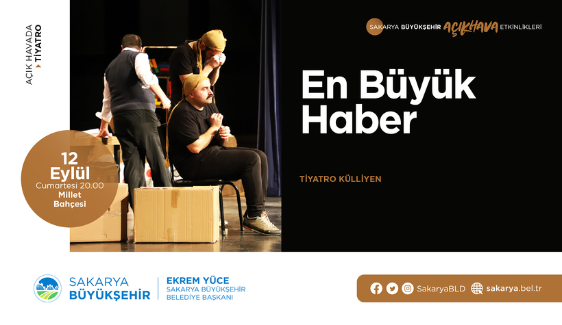 Tiyatro buluşmaları hafta sonu Millet Bahçesinde