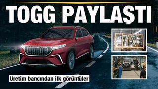 TOGG'un üretim bandından ilk görüntüler