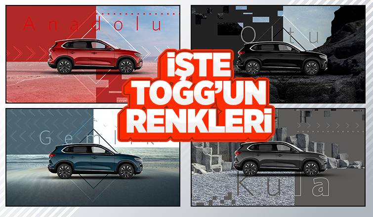 Togg’un renkleri belli oldu