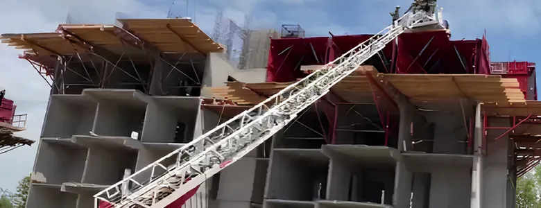 TOKİ inşaatında korku dolu anlar