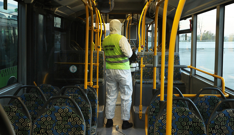 Toplu taşıma araçları 55 bin kez dezenfekte edildi