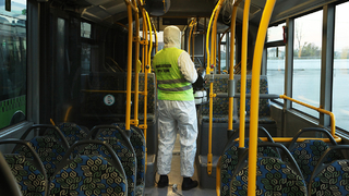 Toplu taşıma araçları 55 bin kez dezenfekte edildi