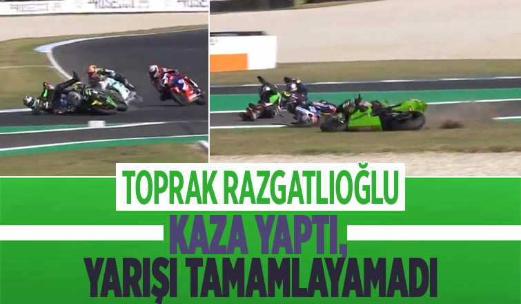 Toprak sezonun ilk etabında kaza yaptı