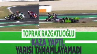 Toprak sezonun ilk etabında kaza yaptı