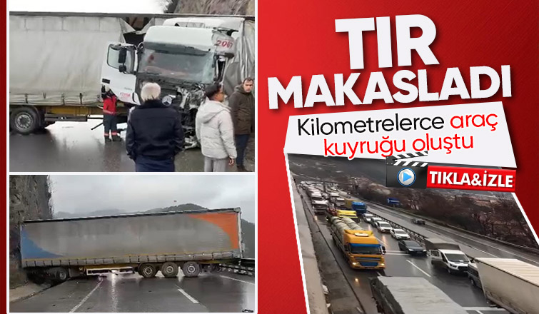 Trafiği kilitleyen kaza