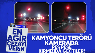 Trafik canavaları kamerada peş peşe kırmızıda geçtiler