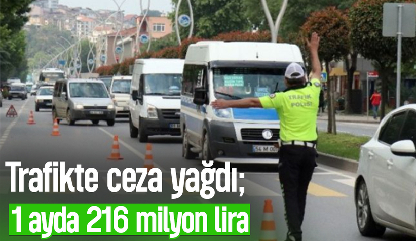 Trafikte 1 aylık ceza bilançosu