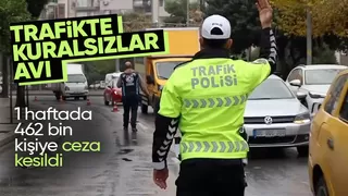 Trafikte 1 haftada 2 milyon 942 bin araç denetlendi