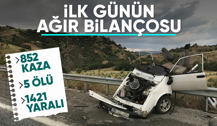 Trafikte bayram bilançosu