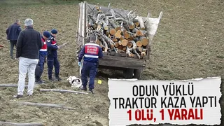 Traktör kazası: 1 ölü, 1 yaralı
