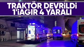 Traktör kazasında 4 kişi yaralandı