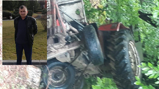 Traktör şarampole yuvarlandı: 1 ölü, 1 yaralı