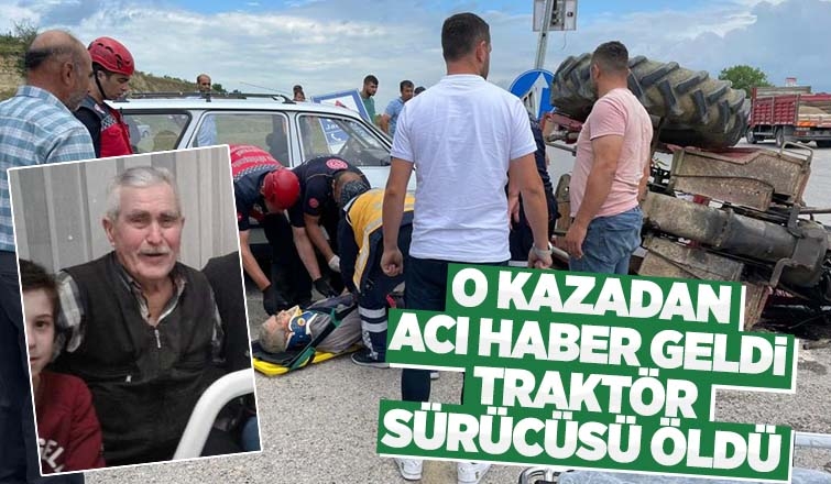 Traktör sürücüsü kurtarılamadı