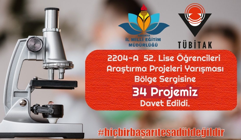 TÜBİTAK Bölge Sergisine Sakarya'dan 34 Proje